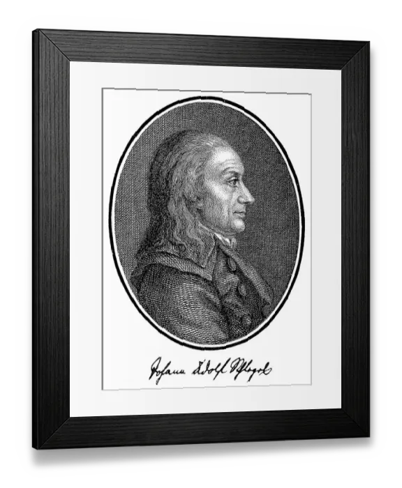 Framed Print : Historic print, copper engraving