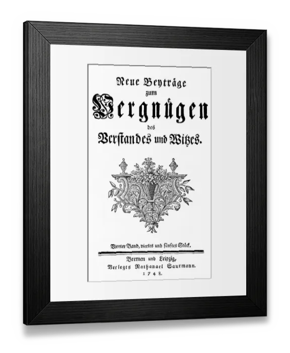 Framed Print : Historic print, title page of Bremer Beitraege