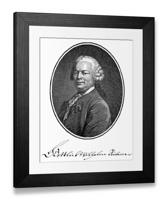 Framed Print : Historic print, copper engraving