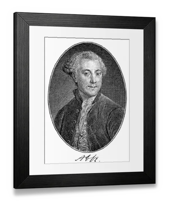 Framed Print : Historic print, copper engraving