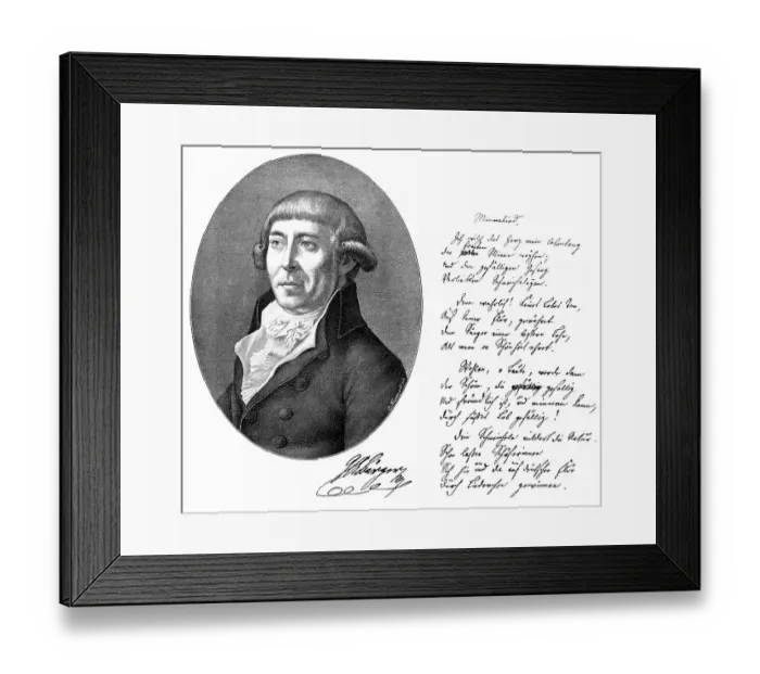 Framed Print : Historic print, copper engraving