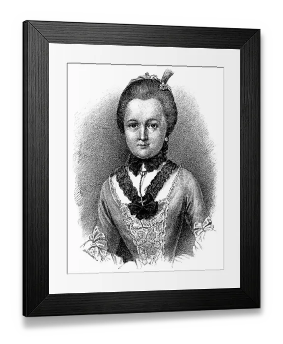 Framed Print : Historic print, engraving, portrait of Anna Katharina or Kaethchen Schoenkopf Framed Print : Historic print, engraving, portrait of Anna Katharina or Kaethchen Schoenkopf