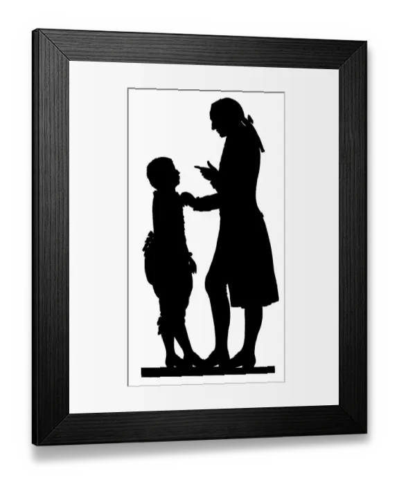 Framed Print : Historic print, silhouette of Johann Wolfgang von Goethe