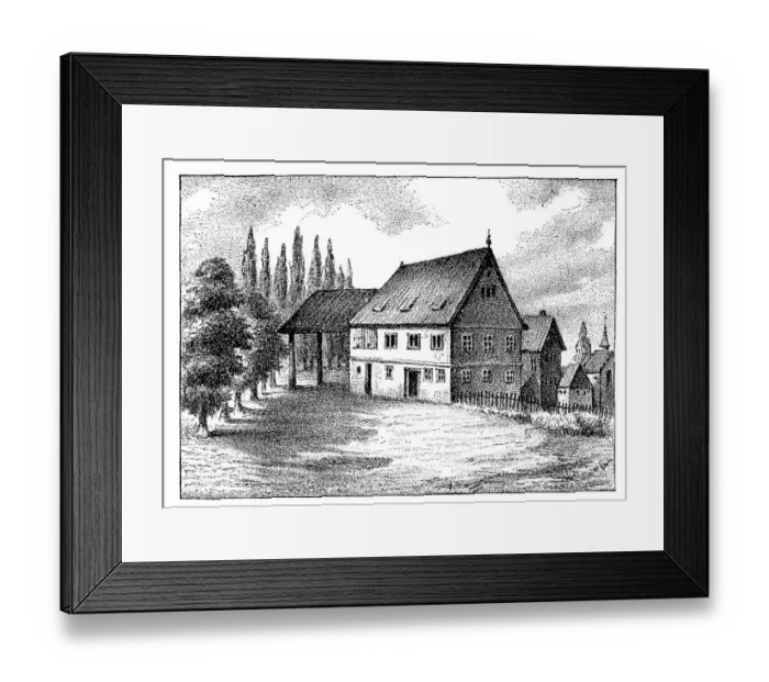 Framed Print : Historical print, illustration