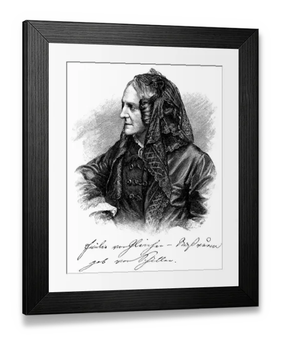 Framed Print : Historical print, portrait of Emilie Friederike Henriette von Gleichen-Russwurm