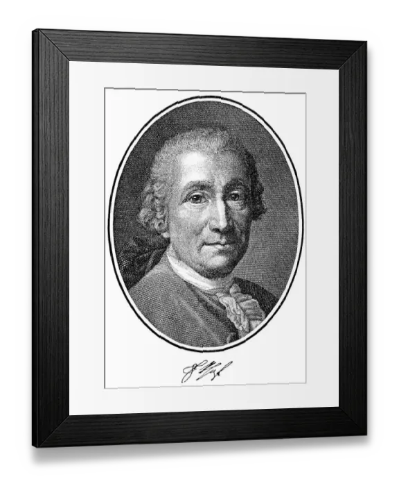Framed Print : Historical print, portrait of Hans Konrad or Conrad Dietrich Ekhof or Eckhof