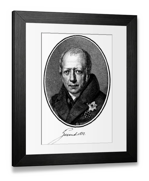 Framed Print : Historical print, portrait of Friedrich Wilhelm Christian Carl Ferdinand von Humboldt