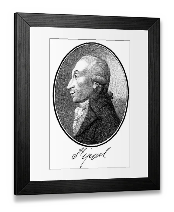Framed Print : Historical print, 1802, portrait of Theodor Gottlieb von Hippel