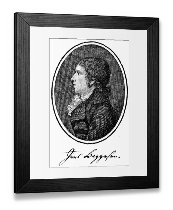 Framed Print : Historical print, portrait of Jens Immanuel Baggesen Framed Print : Historical print, portrait of Jens Immanuel Baggesen