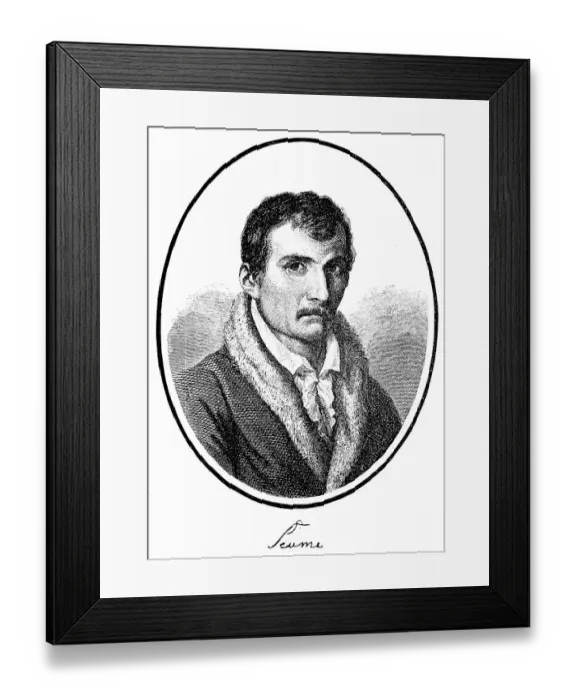 Framed Print : Historical print, portrait of Johann Gottfried Seume Framed Print : Historical print, portrait of Johann Gottfried Seume