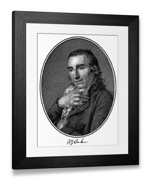 Framed Print : Historical print, engraving, 1799 Framed Print : Historical print, engraving, 1799
