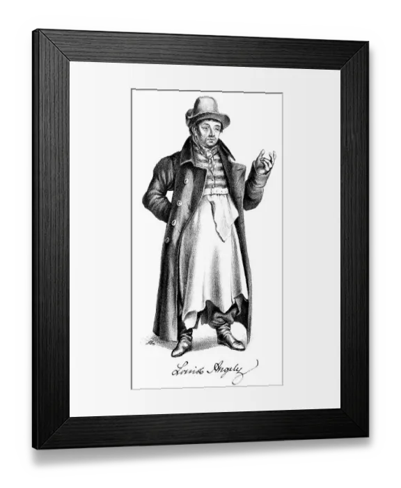 Framed Print : Historical print, engraving, 1830