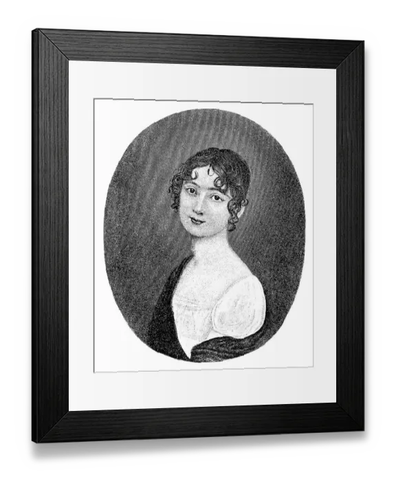 Framed Print : Historical print, engraving, portrait of Antonie or Toni Adamberger