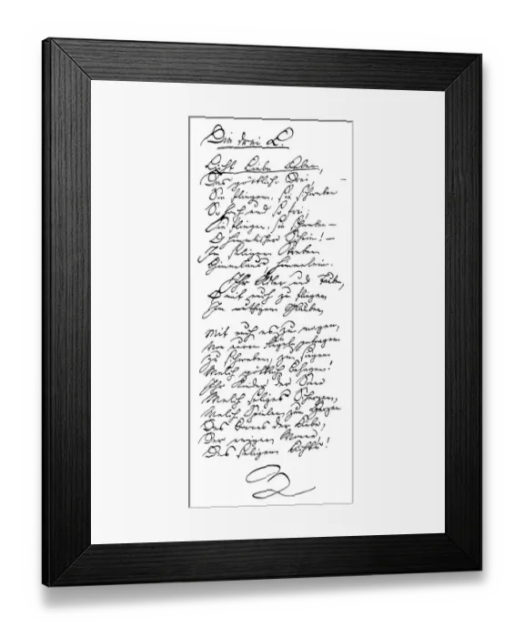 Framed Print : Historical manuscript, 1850, by Ernst Moritz Arndt Framed Print : Historical manuscript, 1850, by Ernst Moritz Arndt