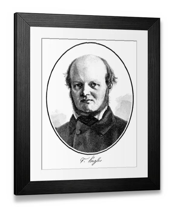 Framed Print : Historical print, engraving, portrait of Franz Theodor Kugler Framed Print : Historical print, engraving, portrait of Franz Theodor Kugler