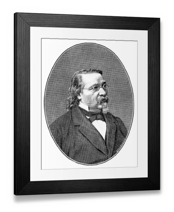 Framed Print : Historical print, portrait of Robert Edward Prutz