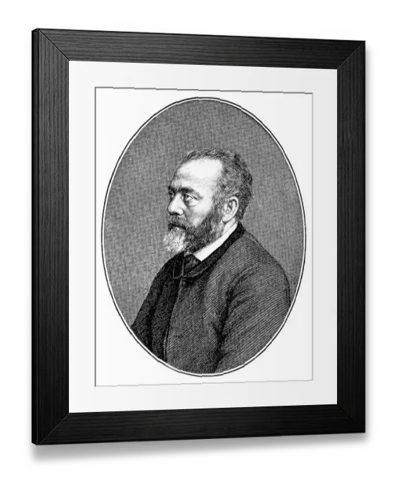 Framed Print : Historical print, portrait of Berthold Auerbach or Moses Baruch Auerbacher