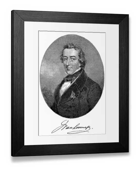 Framed Print : Historical engraving from the 19th Century