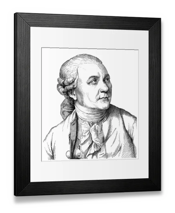 Framed Print : Historical drawing from the 19th century