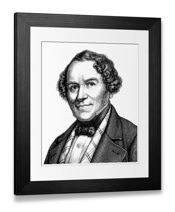 Framed Print : Historical drawing from the 19th century Framed Print : Historical drawing from the 19th century