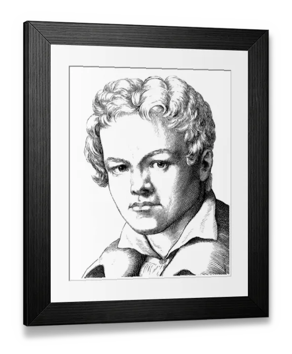 Framed Print : Historical drawing from the 19th Century