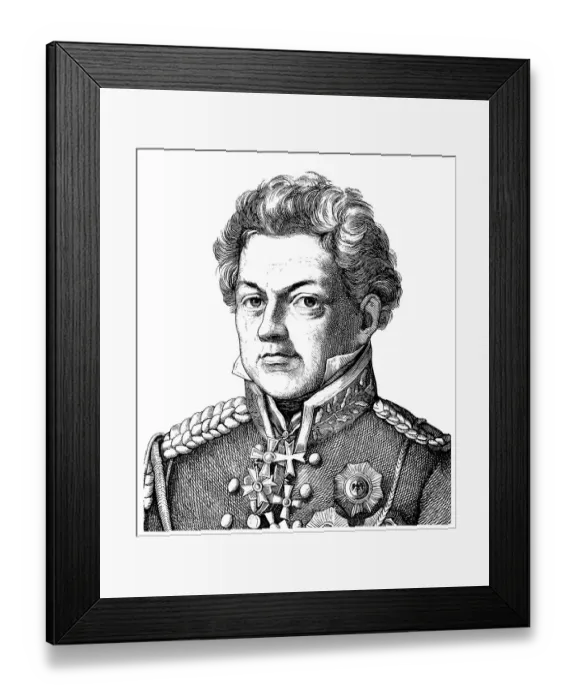 Framed Print : Historical drawing from the 19th Century