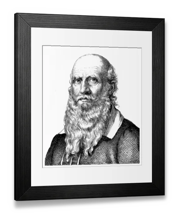 Framed Print : Historical drawing from the 19th Century