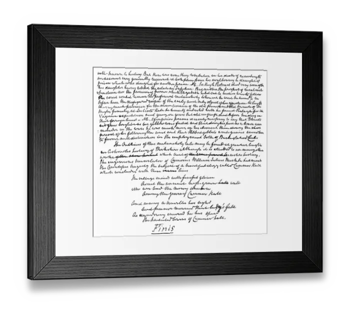 Framed Print : Historical manuscript of the novel Kenilworth by Sir Walter Scott Framed Print : Historical manuscript of the novel Kenilworth by Sir Walter Scott