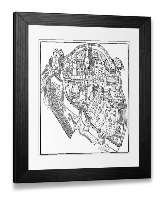 Framed Print : Historical illustration of the Abbey of St