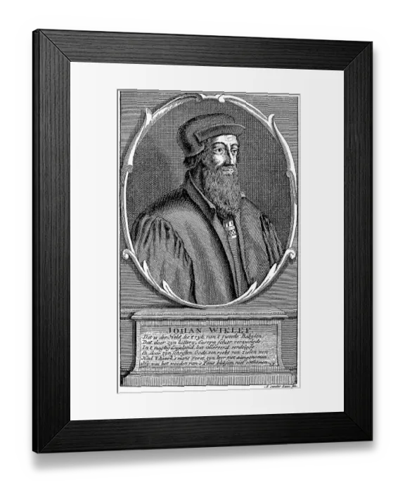 Framed Print : Portrait of John Wyclif, Wycliff