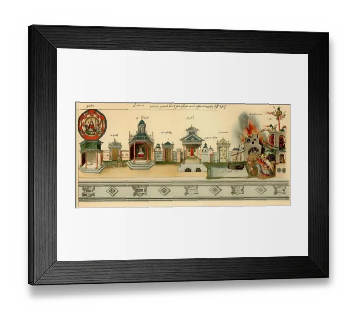 Framed Print : Historical print from the 19th century Framed Print : Historical print from the 19th century