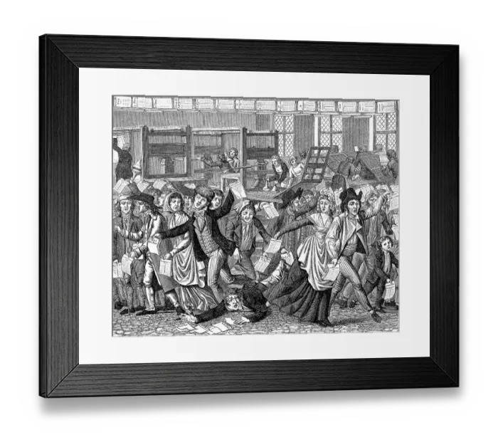 Framed Print : Caricature, 1793, Freedom of the Press Framed Print : Caricature, 1793, Freedom of the Press