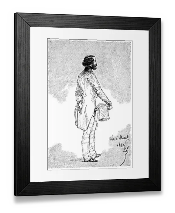 Framed Print : Historical print from the 19th century