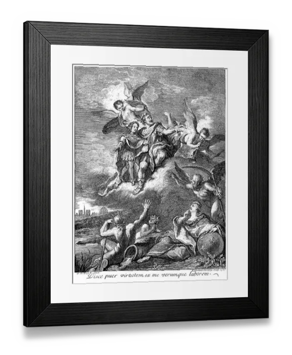 Framed Print : Historical print, title-page of Henriade Framed Print : Historical print, title-page of Henriade