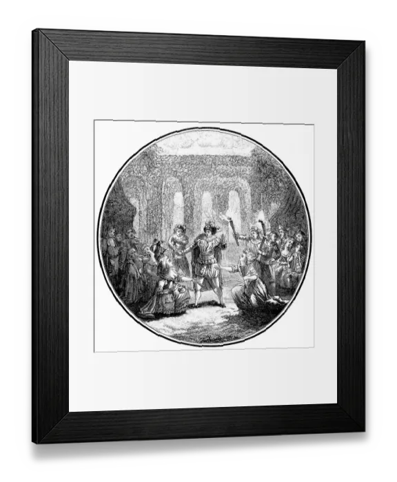 Framed Print : Historical print from the 19th century Framed Print : Historical print from the 19th century