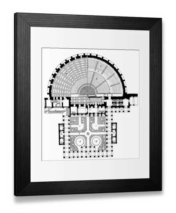 Framed Print : Historical print from the 19th century Framed Print : Historical print from the 19th century