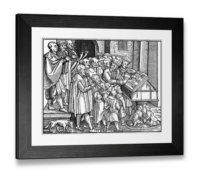 Framed Print : Historic drawing from the 19th century
