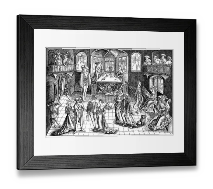 Framed Print : Historic drawing from the 19th century