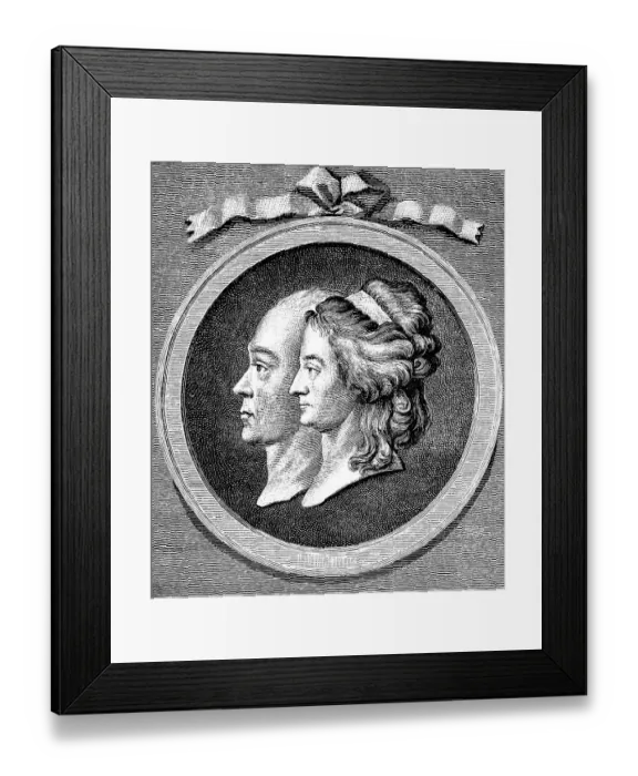 Framed Print : Historic drawing from the 19th century