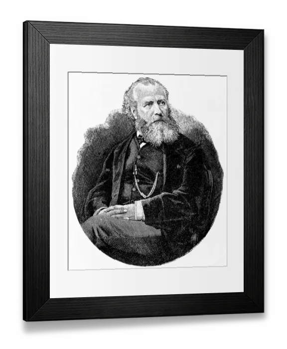 Framed Print : Historical drawing from the 19th Century