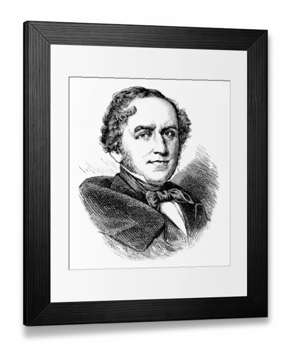 Framed Print : Historical drawing from the 19th Century