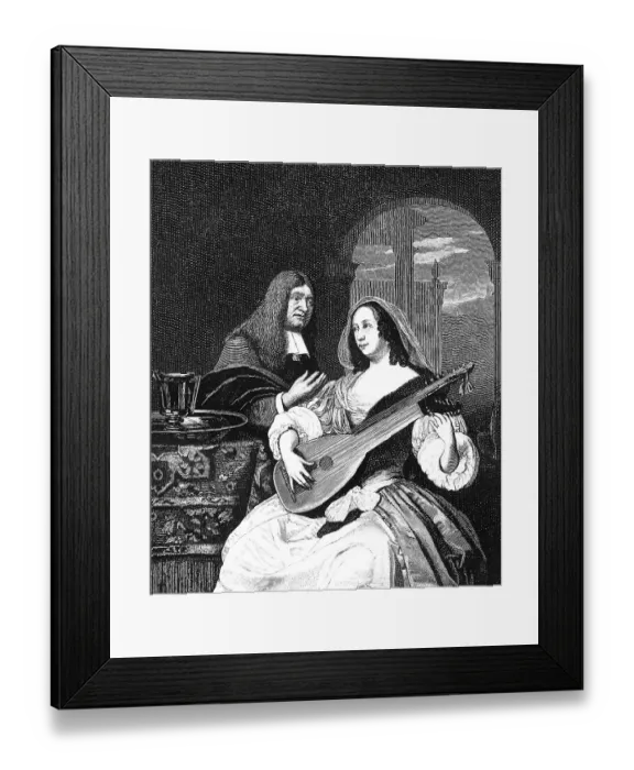 Framed Print : Historical drawing from the 19th Century