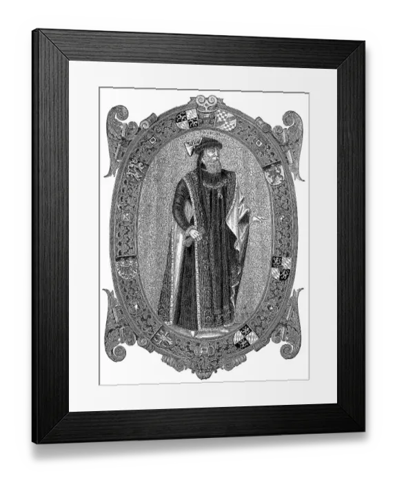 Framed Print : Historical drawing, portrait of Albrecht V Framed Print : Historical drawing, portrait of Albrecht V
