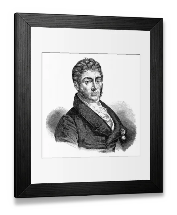 Framed Print : Historical drawing, portrait of Etienne-Nicolas Mehul