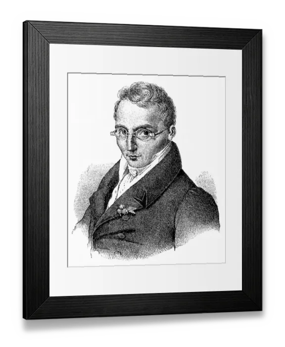 Framed Print : Historical drawing, portrait of Louis Joseph Ferdinand Herold