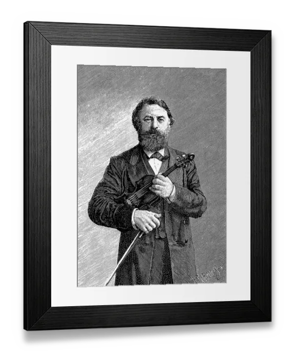 Framed Print : Historical drawing, portrait of Joseph Joachim