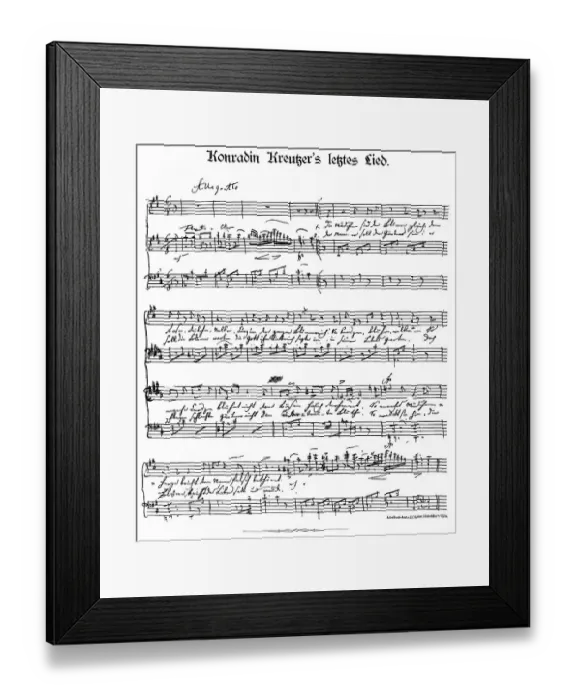 Framed Print : Historical handwritten sheet music Framed Print : Historical handwritten sheet music