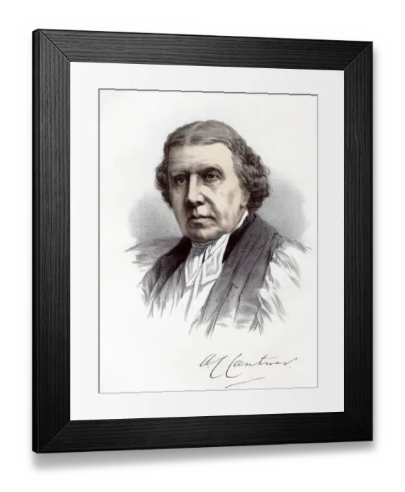 Framed Print : Historic chromolithography from the 19th century
