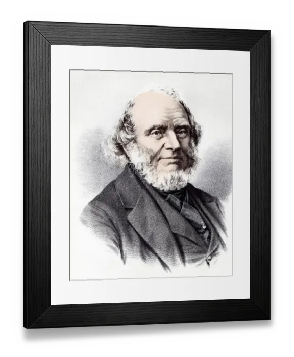 Framed Print : Historic chromolithography from the 19th century
