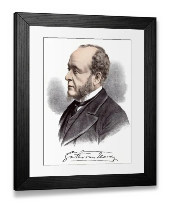 Framed Print : Historic chromolithography from the 19th century